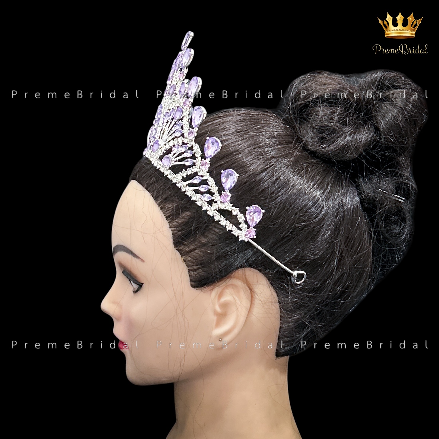 (พร้อมส่ง) เทียร่า 448 มงกุฎครึ่งหัว ไซส์นางงาม ปราณีต QCเพชรทุกเม็ด สินค้าพร้อมส่งจากไทย