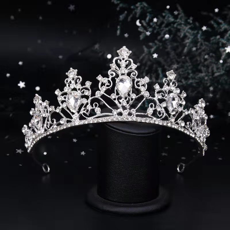 (พร้อมส่ง) เทียร่า 319 สีเงิน มงกุฎนางงาม มงกุฎเจ้าหญิง งานสวย ปราณีต QCเพชรทุกเม็ด สินค้าพร้อมส่งจากไทย