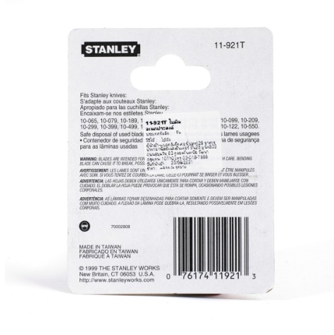 ใบมีดอเนกประสงค์ 10ชิ้น/แพ็ค STANLEY #11-921T