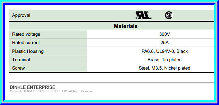 1x Terminal Block Connector 3 Pins 300V/25A Pitch 10.00mm Barrier Type