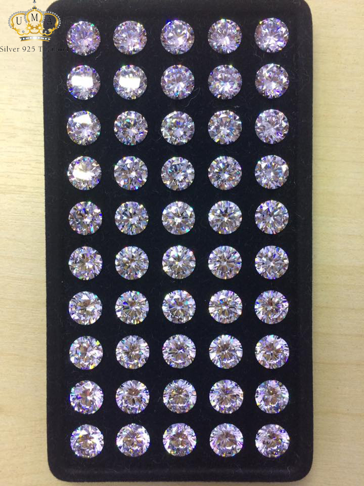 เพชรCZ - 100เหลี่ยม FACET [Size 4.00mm - 12.00mm] เพชรรัสเซีย เพชรสวิส