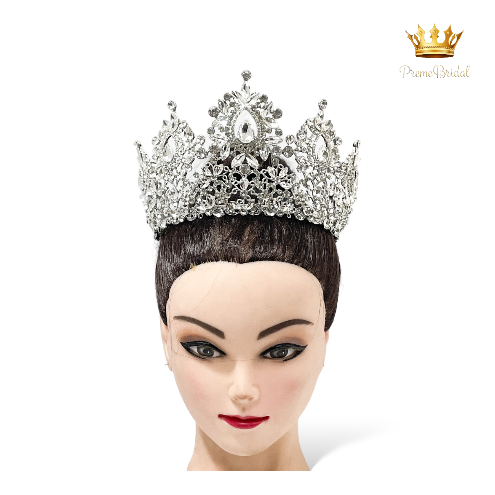 (พร้อมส่งจากไทย) มงกุฏ 122 สีเงิน งานสวย งานนางงาม รุ่นฐานกลม ปรับขนาดได้ ส่งด่วน ส่งจาก จ.อุบลราชธานี