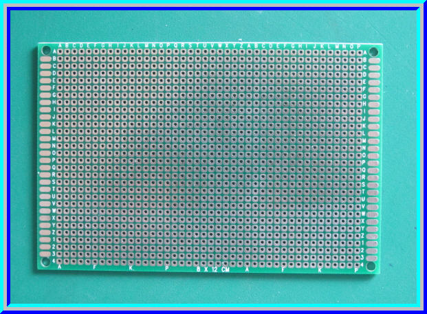 1x พีซีบีไข่ปลา 8x12 ซม. แบบ 2 หน้า FR4 (Prototype PCB)