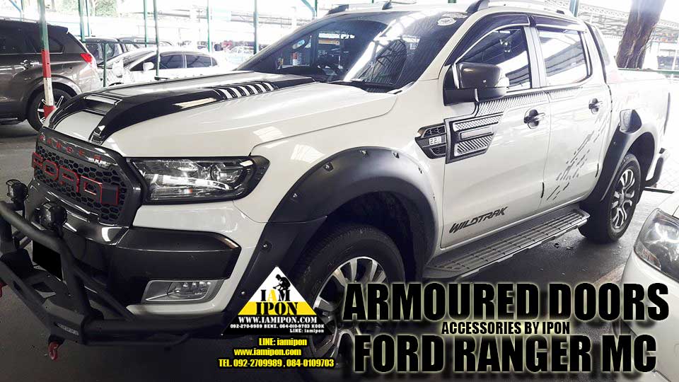 ARMOURED DOORS FORD RANGER T6-MC ORANGE PEEL ชุดกาบประตูด้านบนผิวส้มฟอร์ดเรนเจอร์ T6-MC