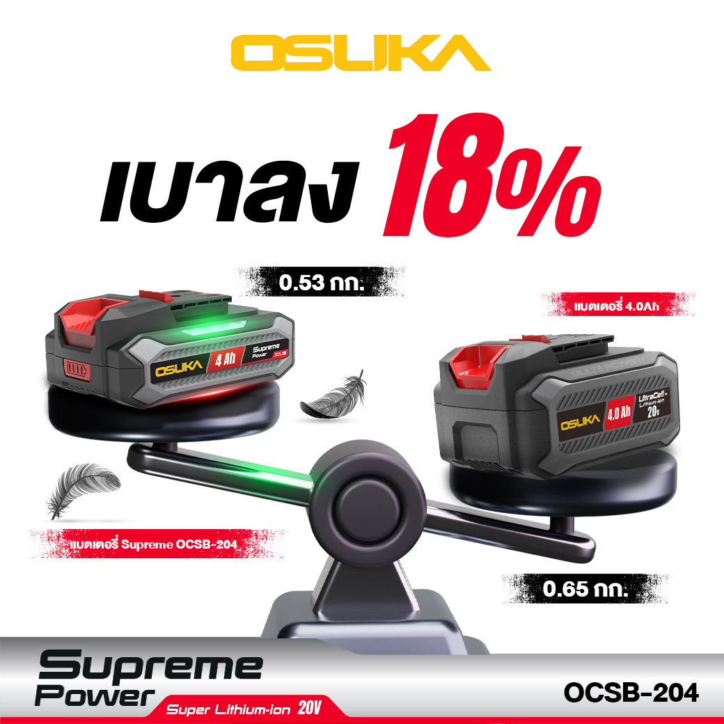 ก้อนแบตเตอรี่ 4.0Ah Supreme Power OCSB-204 OSUKA
