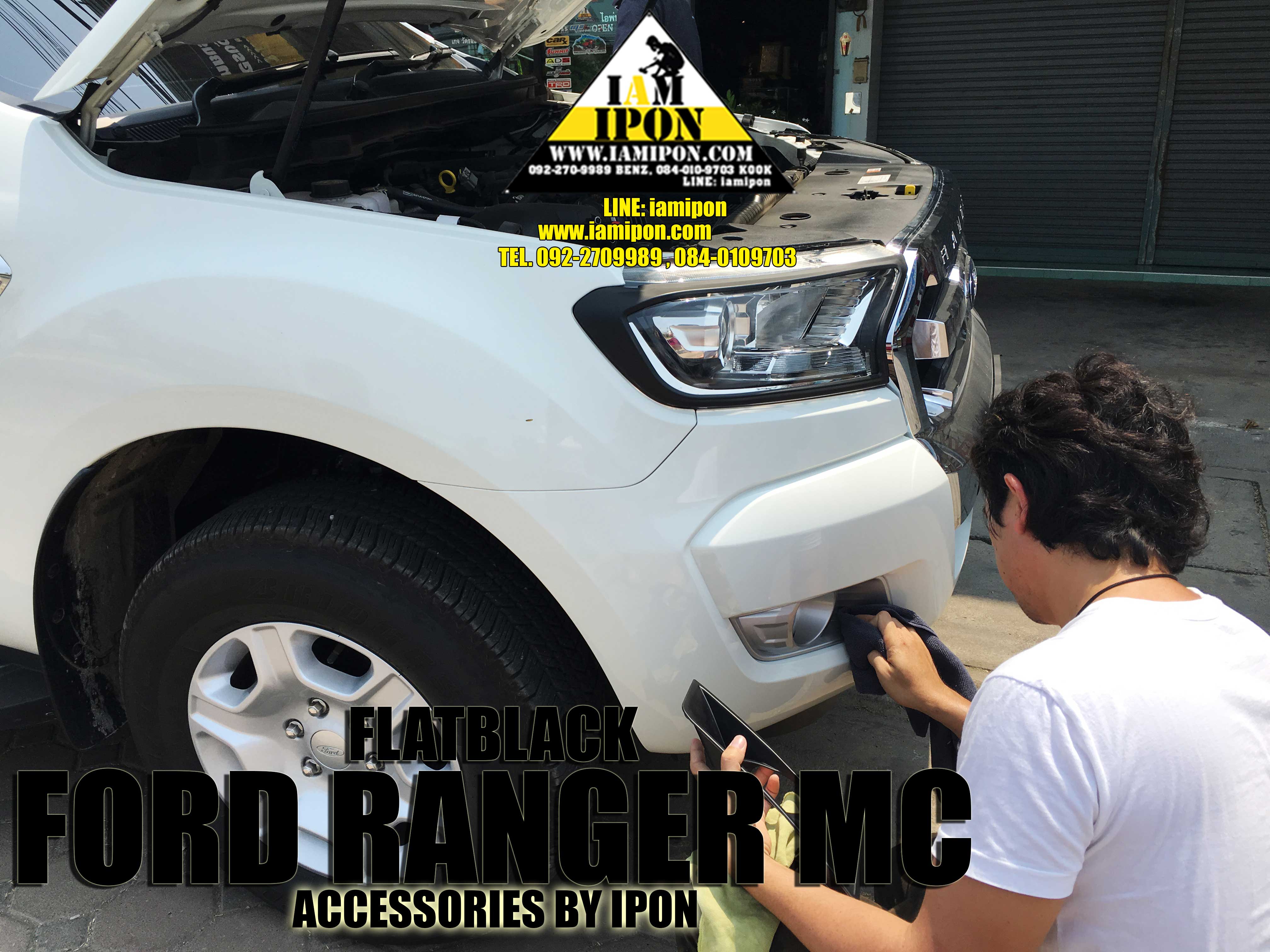 SPOTLIGHT COVER FLATBLACK FORD RANGER MC 2015 ครอบสปอร์ตไลท์ดำด้านฟอร์เรนเจอร์เอ็มซี 2015