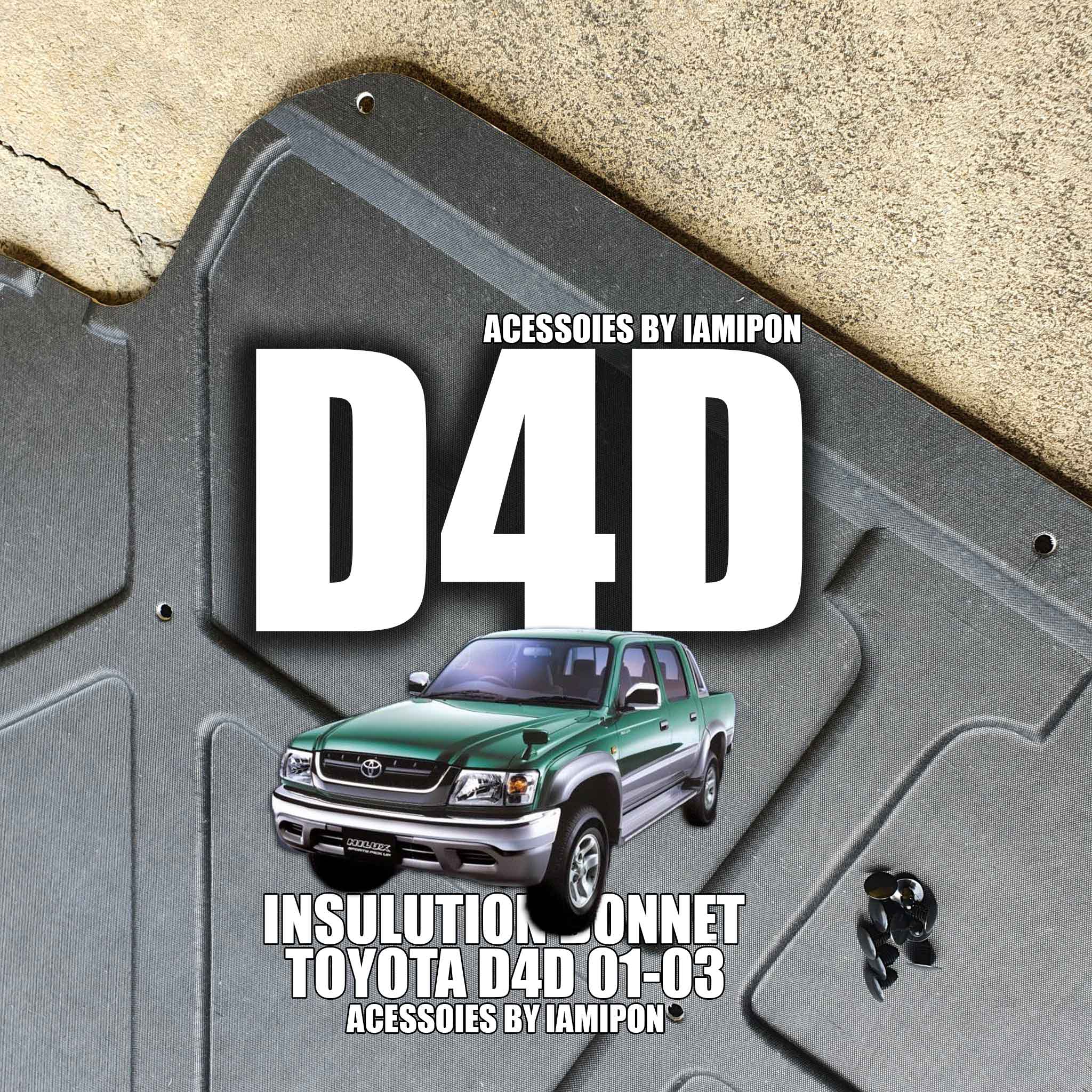 แผ่นกันความร้อนฝากระโปรงหน้าโตโยต้าดีโฟร์ดี 2001-2003 INSULATION BONNET TOYOTA D4D 2001-2003