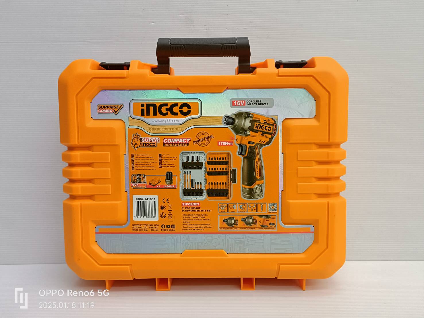 INGCO ไขควงกระแทกไร้สาย 16V รุ่น COSLI241083