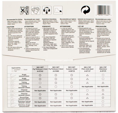 ใบเลื่อยตัดเหล็ก 12"x60T MAKITA A-87242