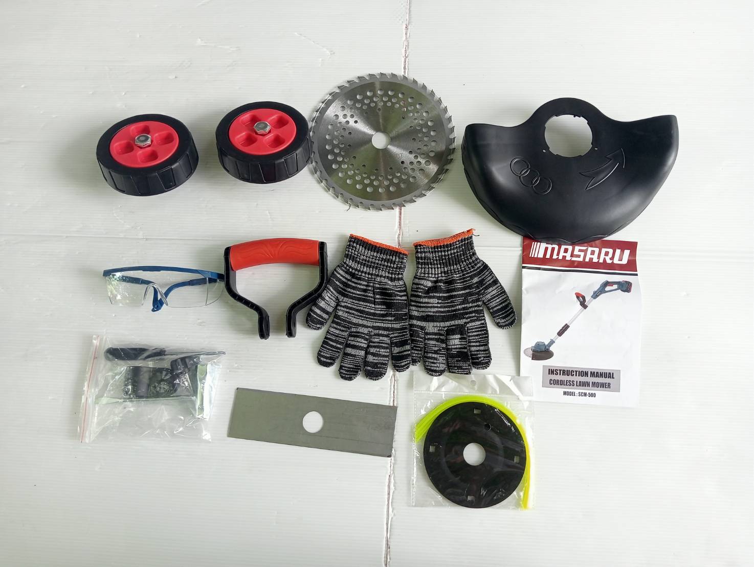 MASARU รุ่น SCM-500N เครื่องตัดหญ้าไฟฟ้าไร้สาย20V พร้อมอุปกรณ์เสริม