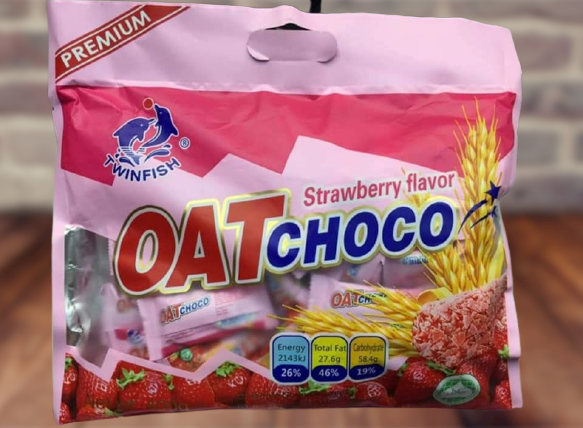 ข้าวโอ๊ตอัดแท่ง Oat Choco รสสตอเบอรี่ พร้อมส่ง 6 รส ข้าวโอ๊ต ขนมข้าวโอ้ต oatchoco
