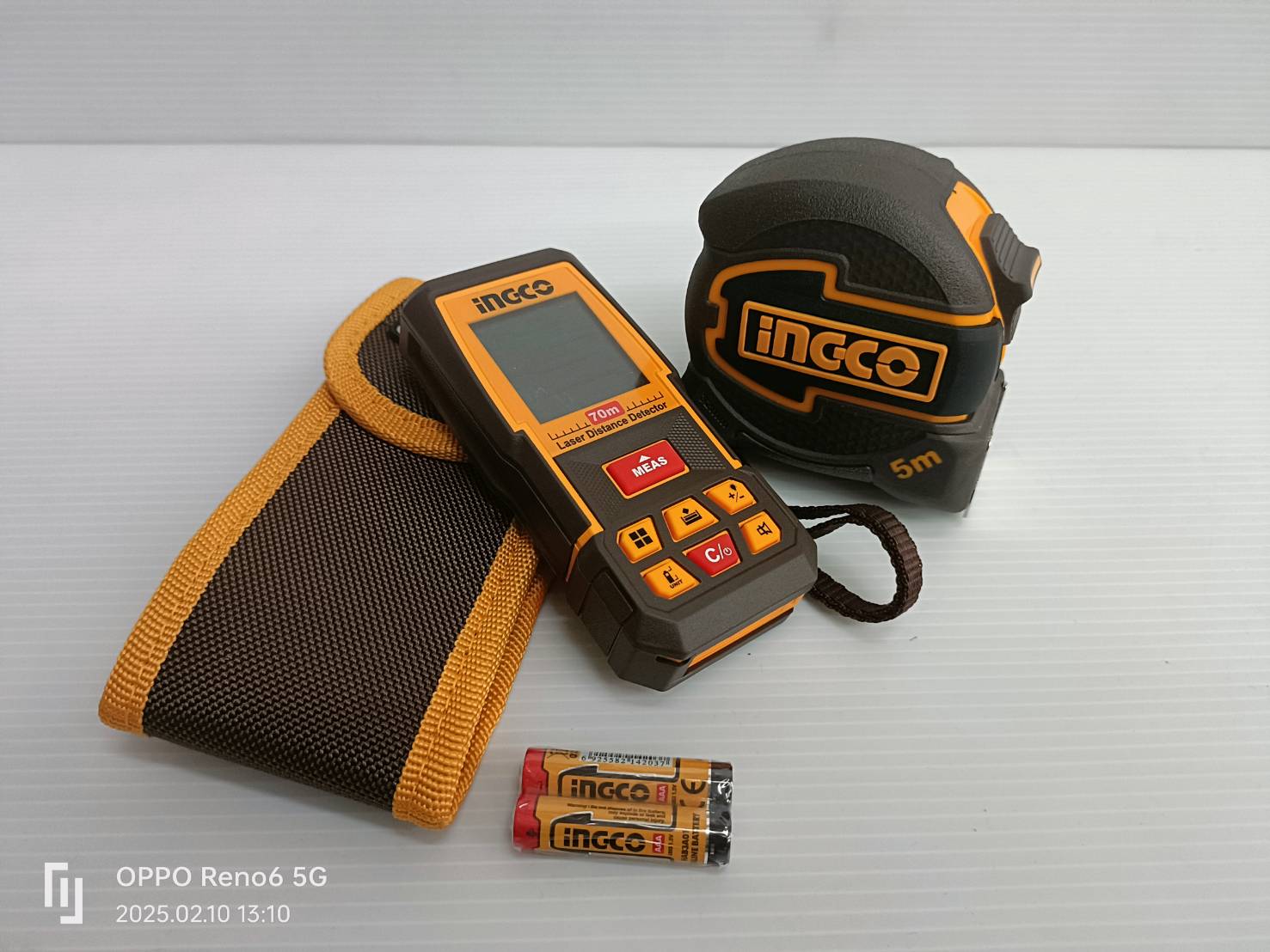 INGCO ชุดเลเซอร์วัดระยะ+ตลับเมตร รุ่น HLDD241201