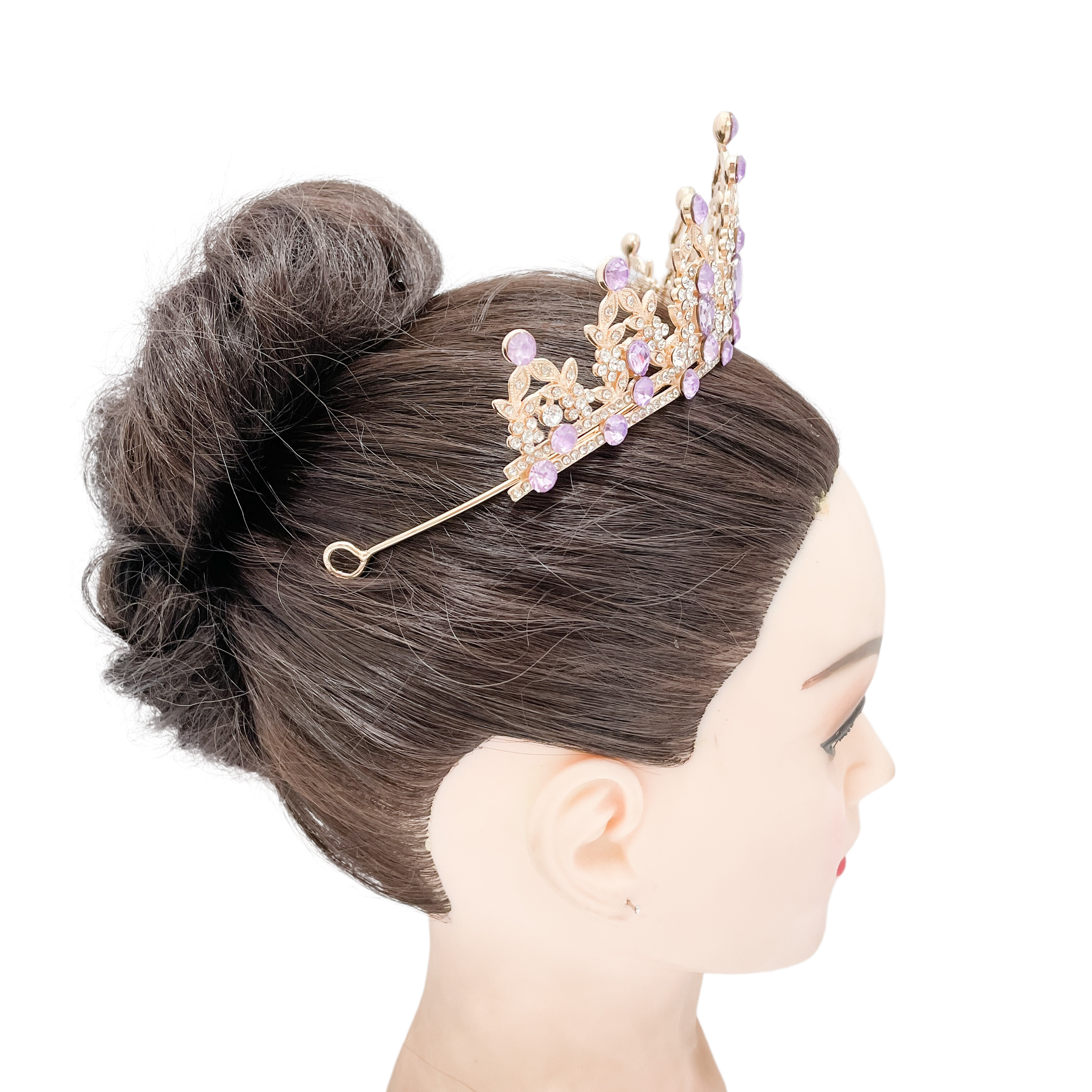 (พร้อมส่ง) เทียร่า 146 สีทอง-ม่วง งานสวย ปราณีต QCเพชรทุกเม็ด สินค้าพร้อมส่งจากไทย