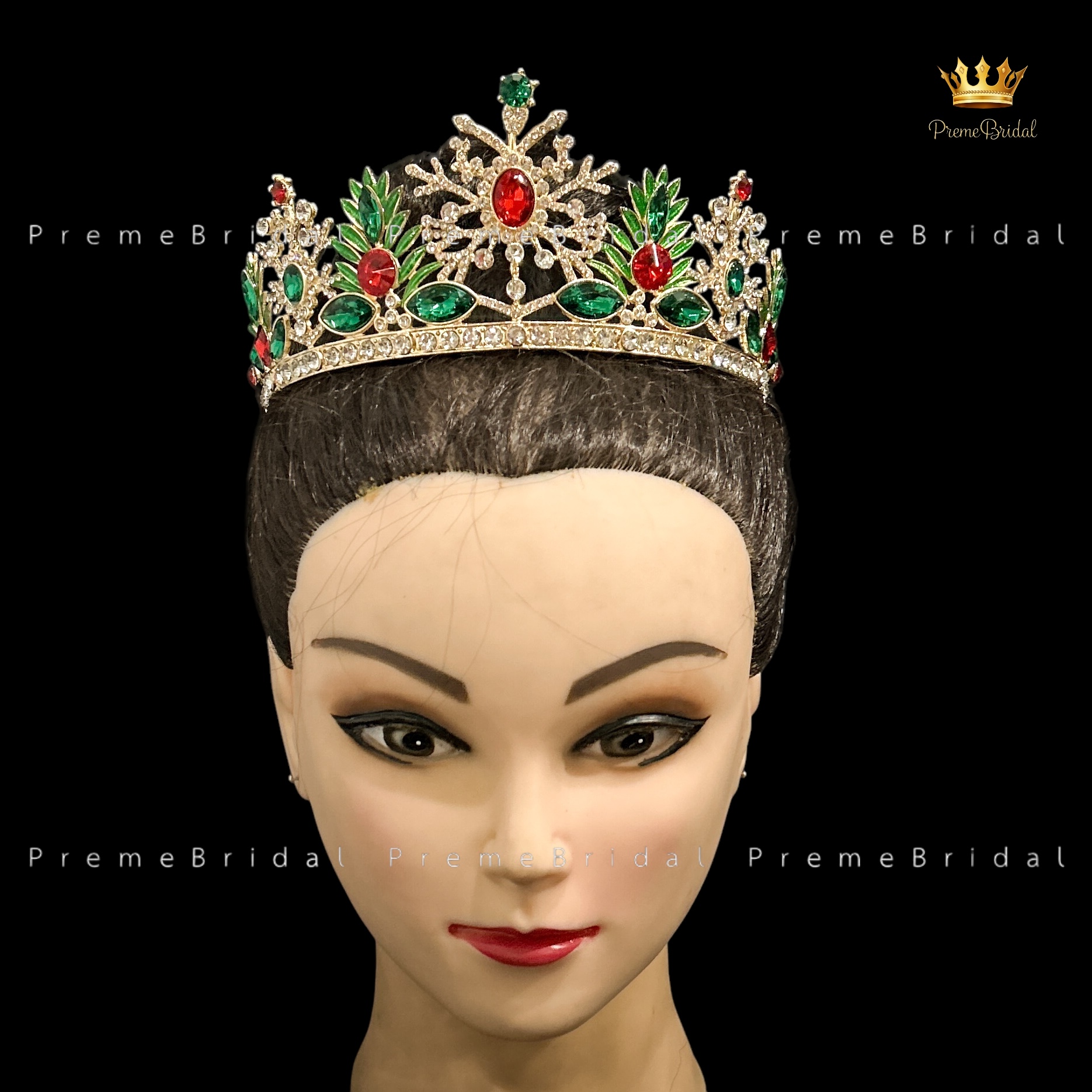 (พร้อมส่ง) มงกุฎคริสต์มาส 004 งานสวย ปราณีต QCเพชรทุกเม็ด สินค้าพร้อมส่งจากไทย