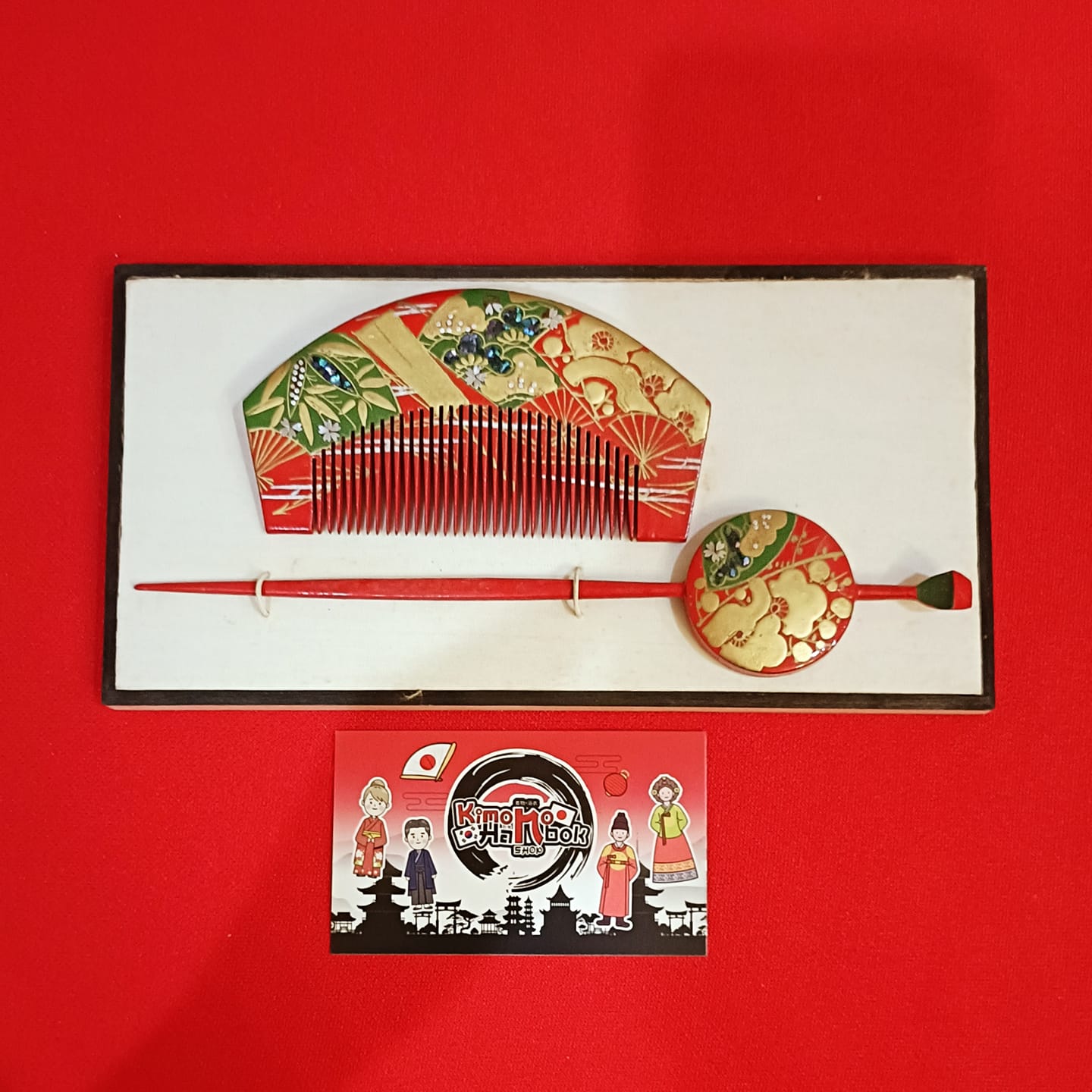 ชุดปิ่นไม้โทนสีแดง คู่PINW2009