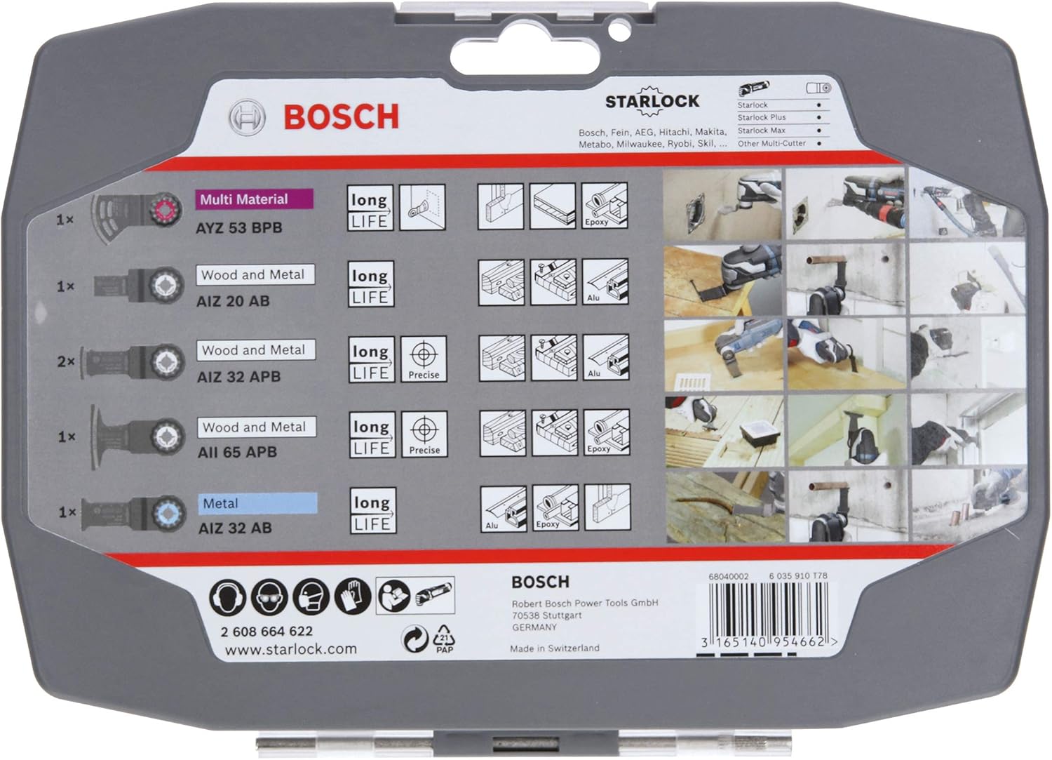 ชุดใบมัลติทูล5+1 Electrician and Drywall BOSCH 2608664622