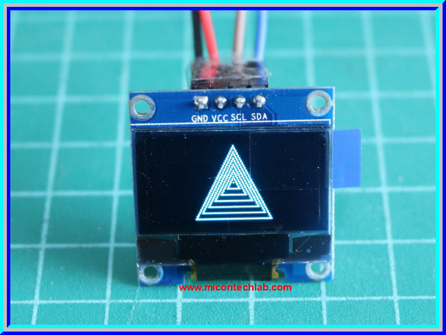 1x จอ OLED LCD 128x64 สีน้ำเงิน ขนาด 0.96" แบบ I2C