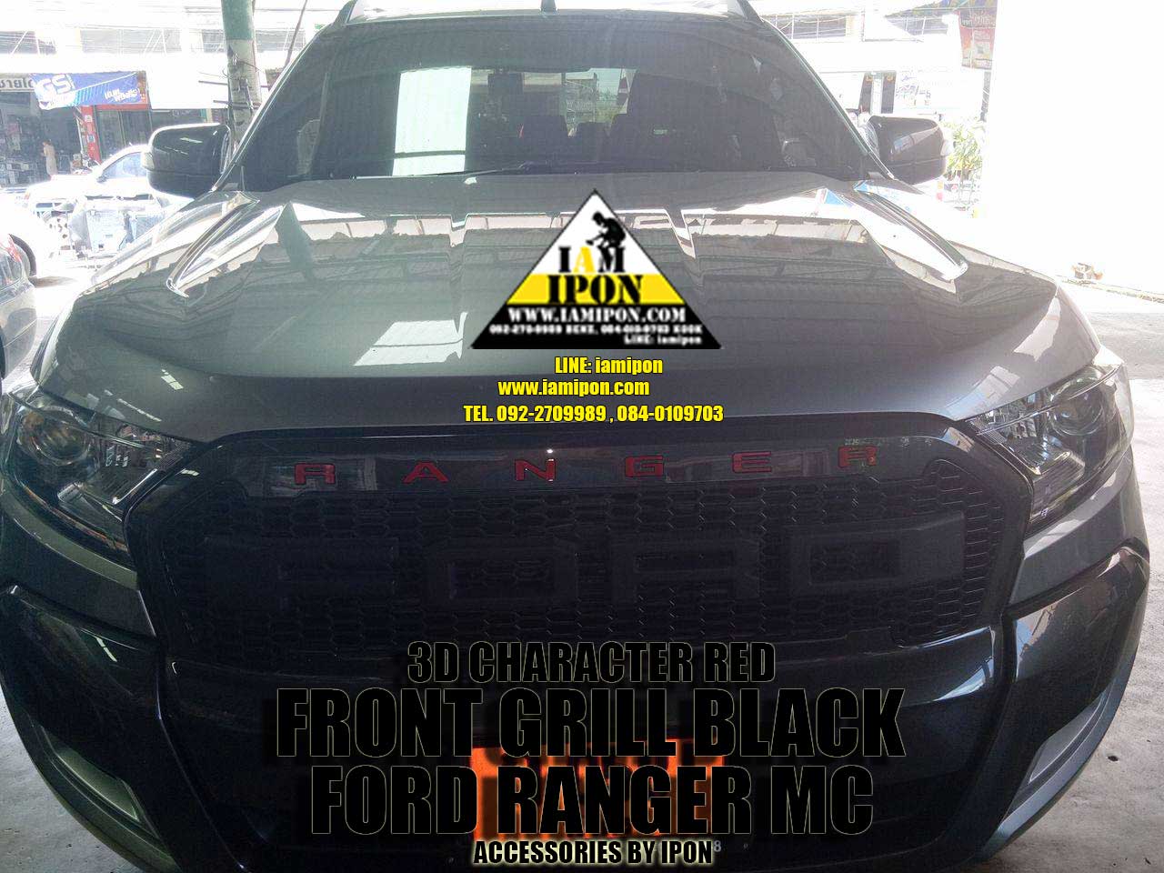 3D CHARACTER FRONT GRILL FORD RANGER MC ตัวหนังสือติดกระจังหน้าฟอร์ดเรนเจอร์ MC