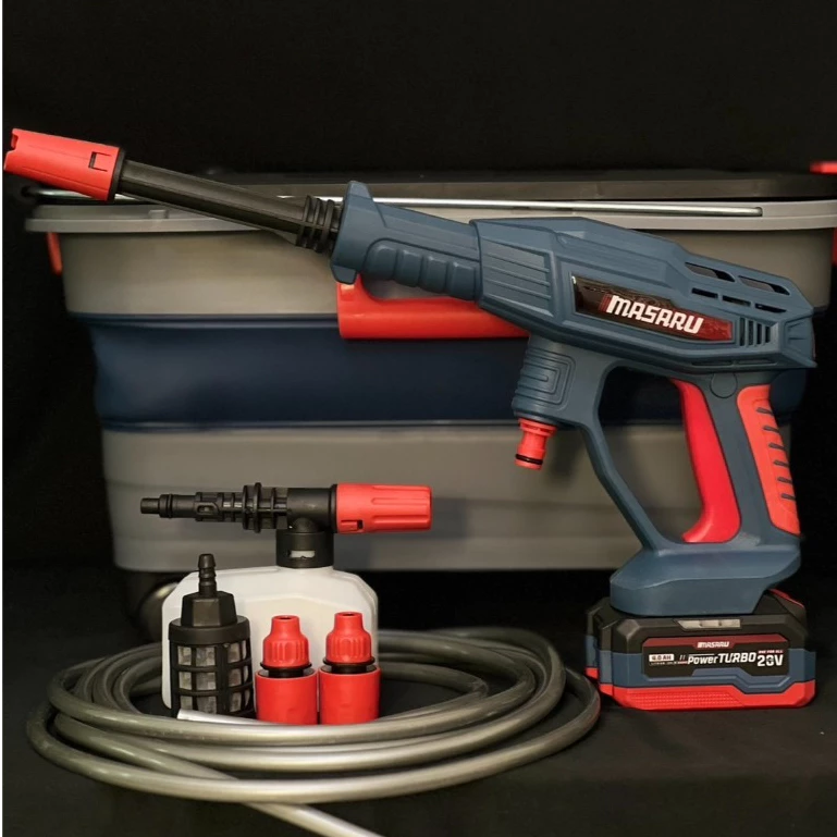 MASARU เครื่องฉีดน้ำไร้สาย 20V รุ่น SCWS-705-B1 มอเตอร์ Brushless แรงดันสูง เคลื่อนที่สะดวก ใช้งานง่าย