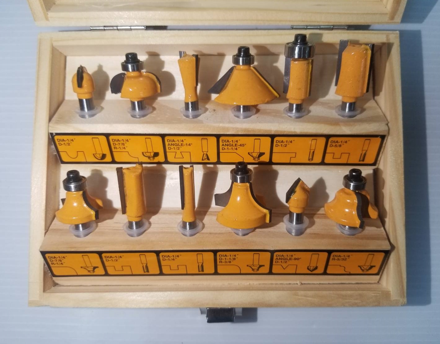 ชุดดอกทริมเมอร์1/4 12ชุดตัว AKRT12141 INGCO