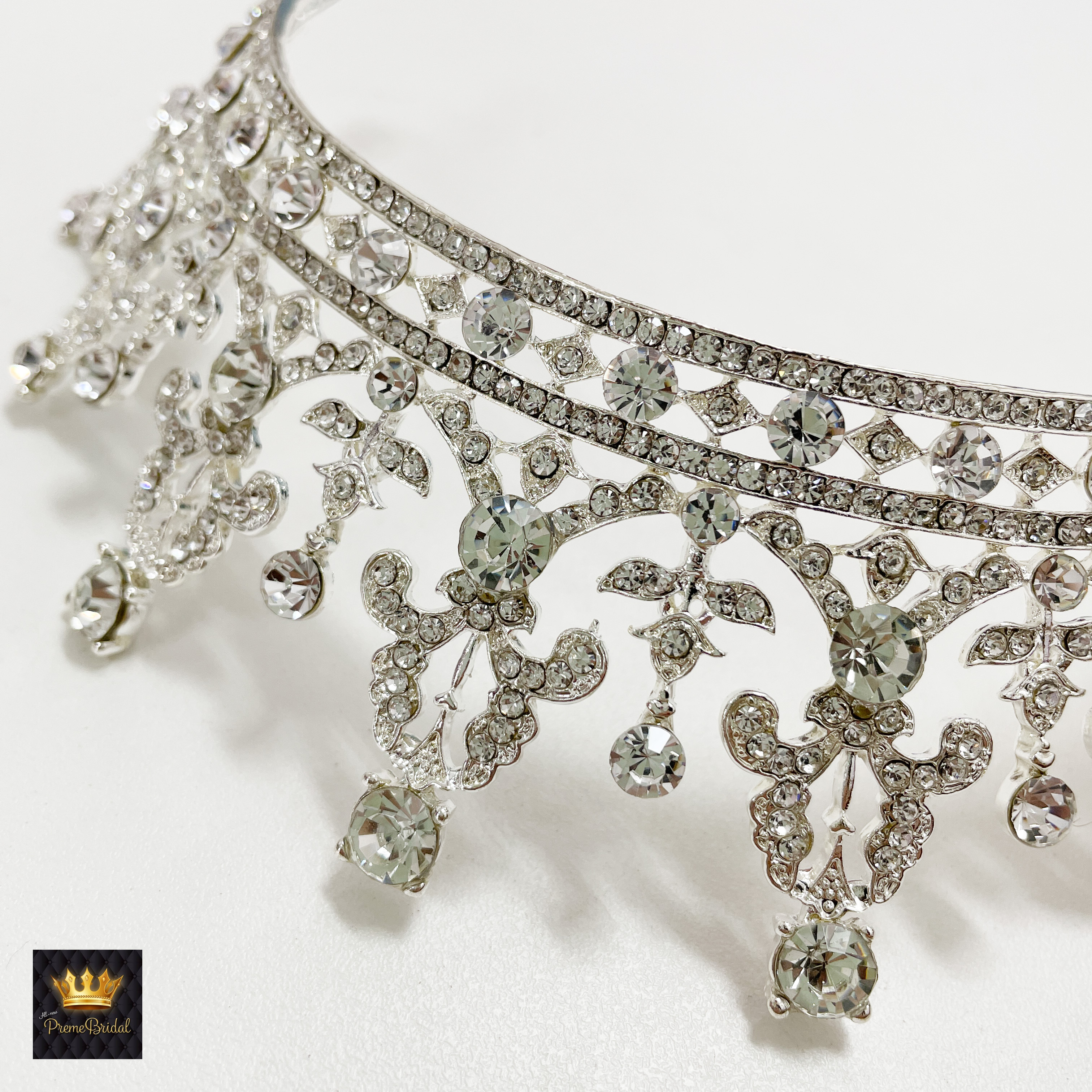 (พร้อมส่ง) เทียร่า 016 สีเงิน มงกุฎนางงาม มงกุฎเจ้าหญิง งานสวย ปราณีต QCเพชรทุกเม็ด สินค้าพร้อมส่งจากไทย