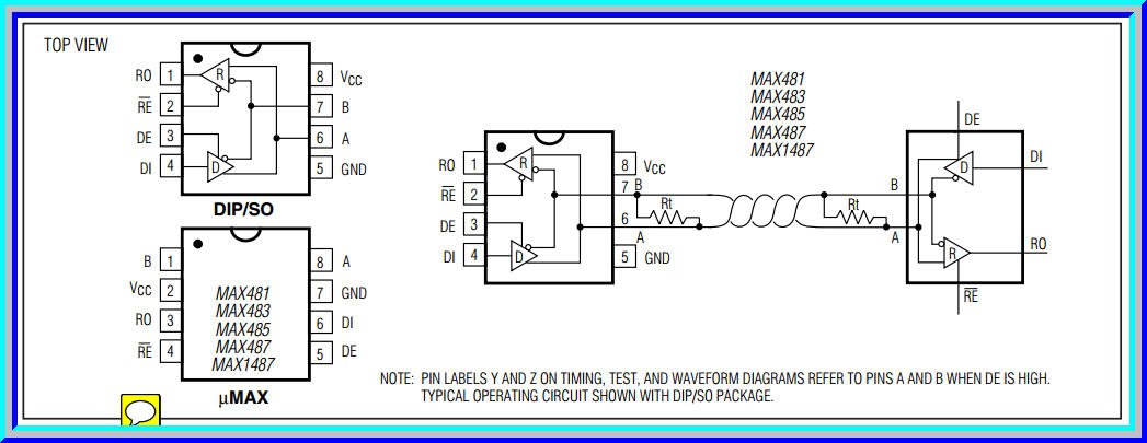 1x วงจรแปลงสัญญาณ TTL เป็น RS-485 ( RS485 ) MAX485