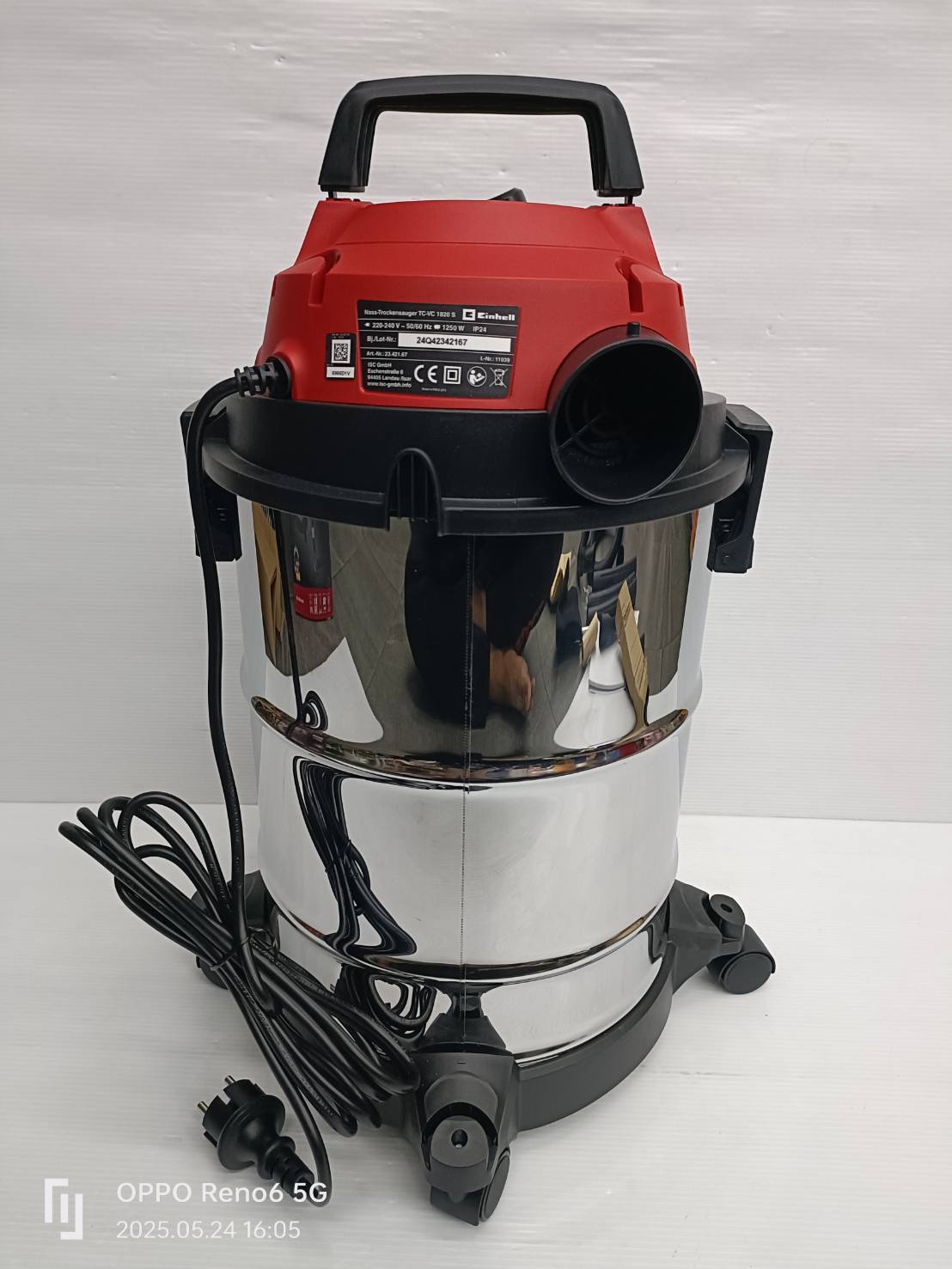 เครื่องดูดฝุ่นแห้งและเปียก20ลิตร TC-VC1820S Einhell