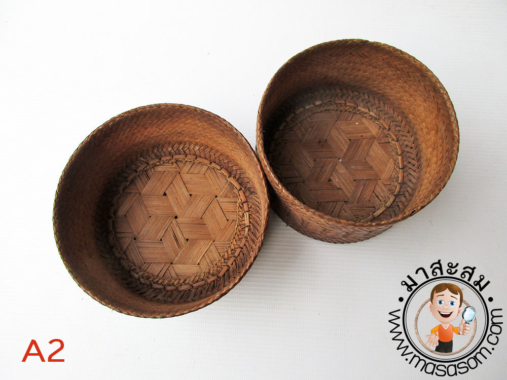 กล่องใส่ข้าวไม้ไผ่สานชาวเขา A2