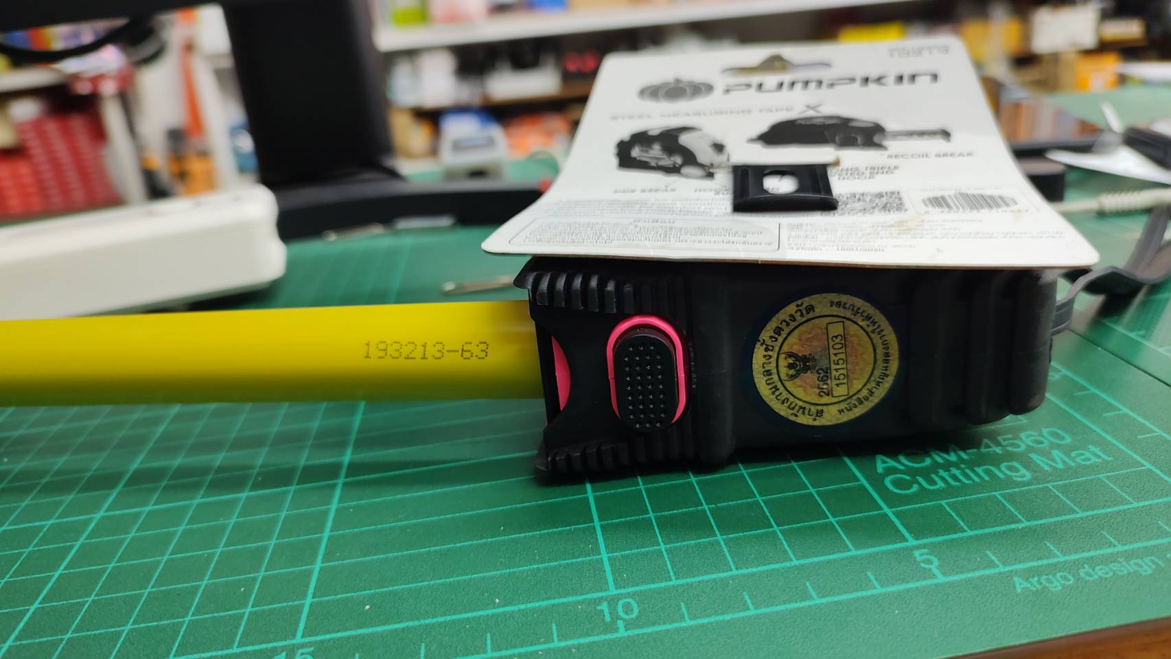 ตลับเมตร 10 เมตร.PUMPKIN 10219 / PTT-1025X Super Grip รุ่น X (คละสี)