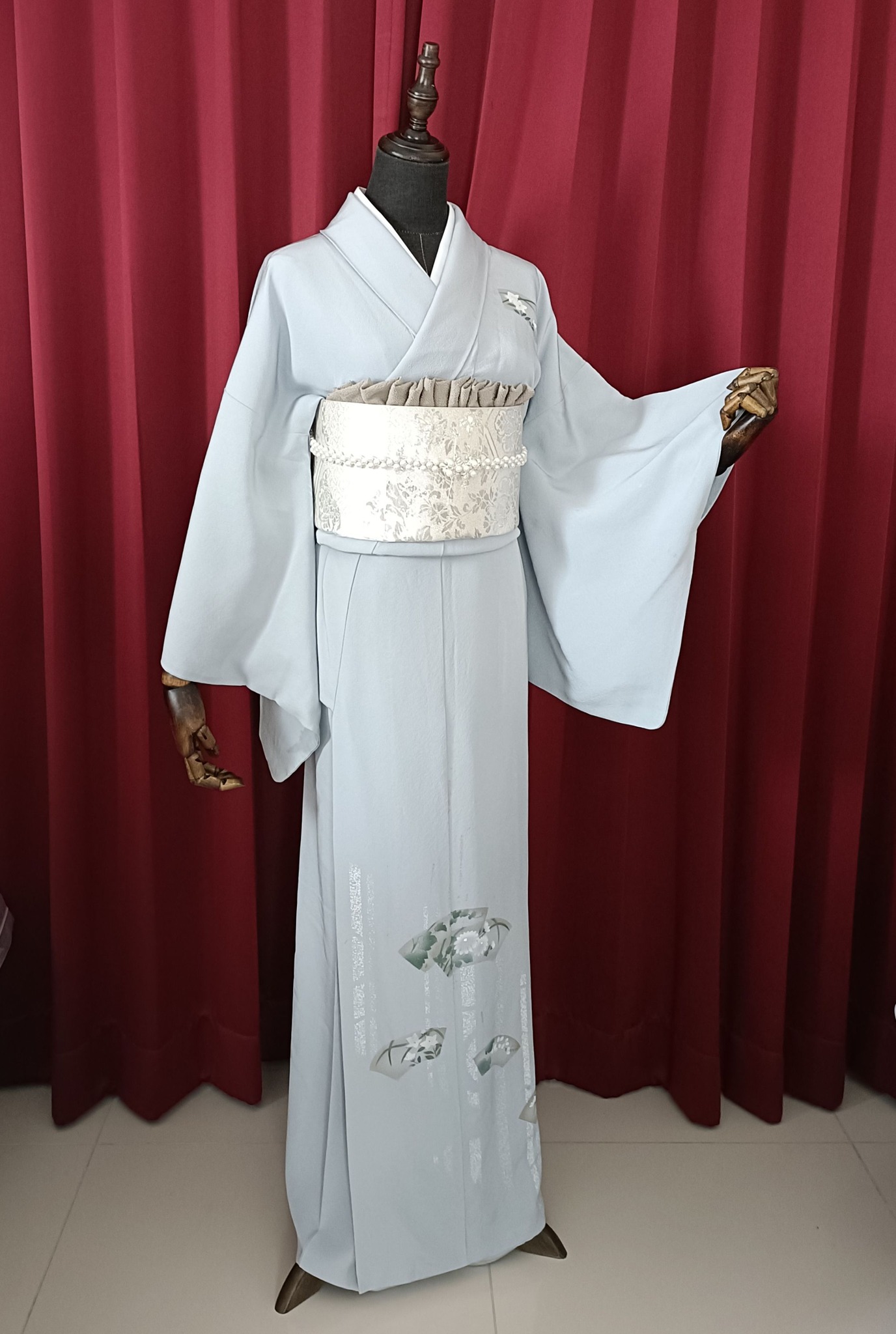 ชุดกิโมโนสีฟ้า*มีตำหนิ