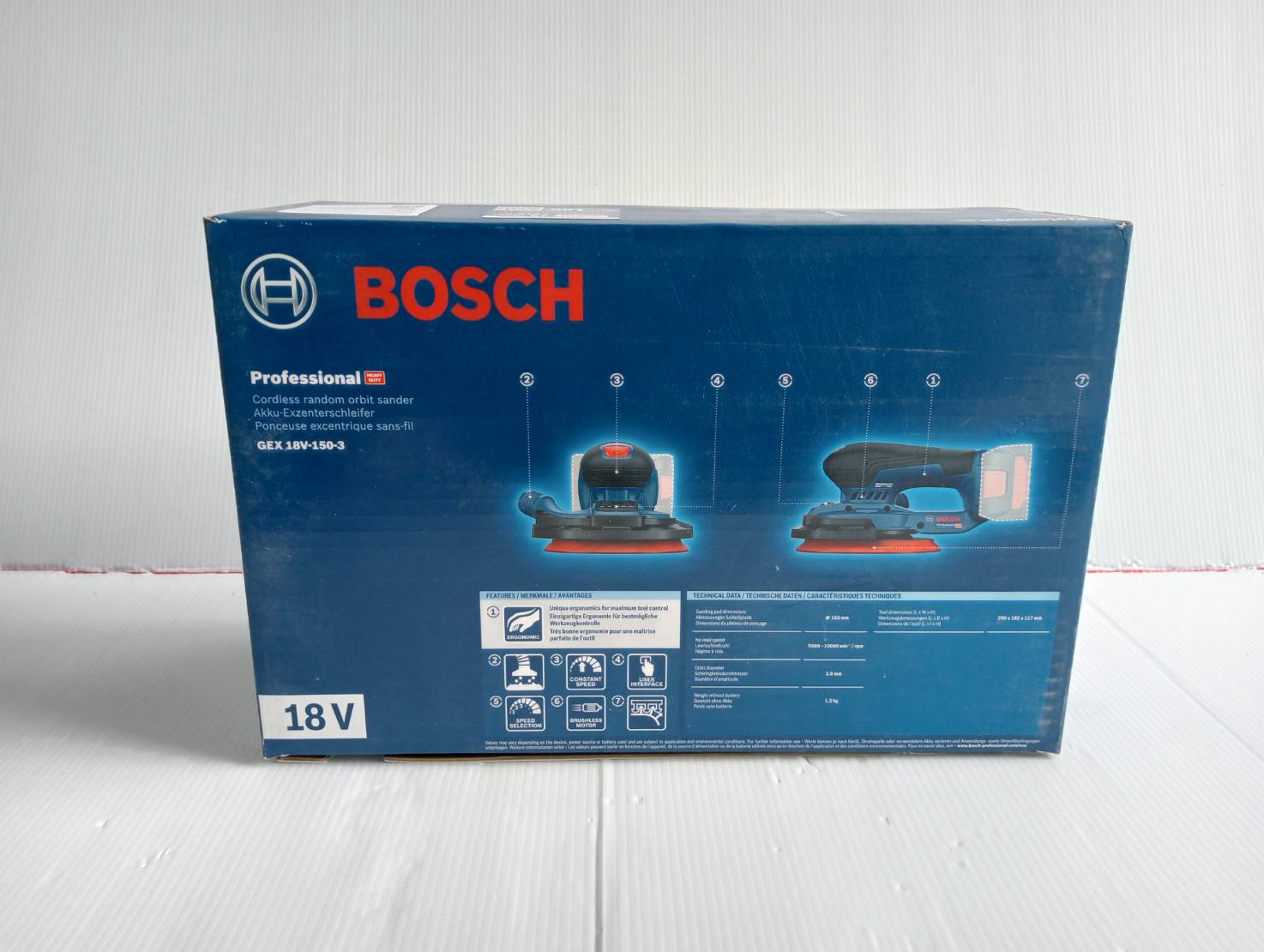 ขัดกระดาษทรายกลม6" GEX18V-150-3 BOSCH SOLO