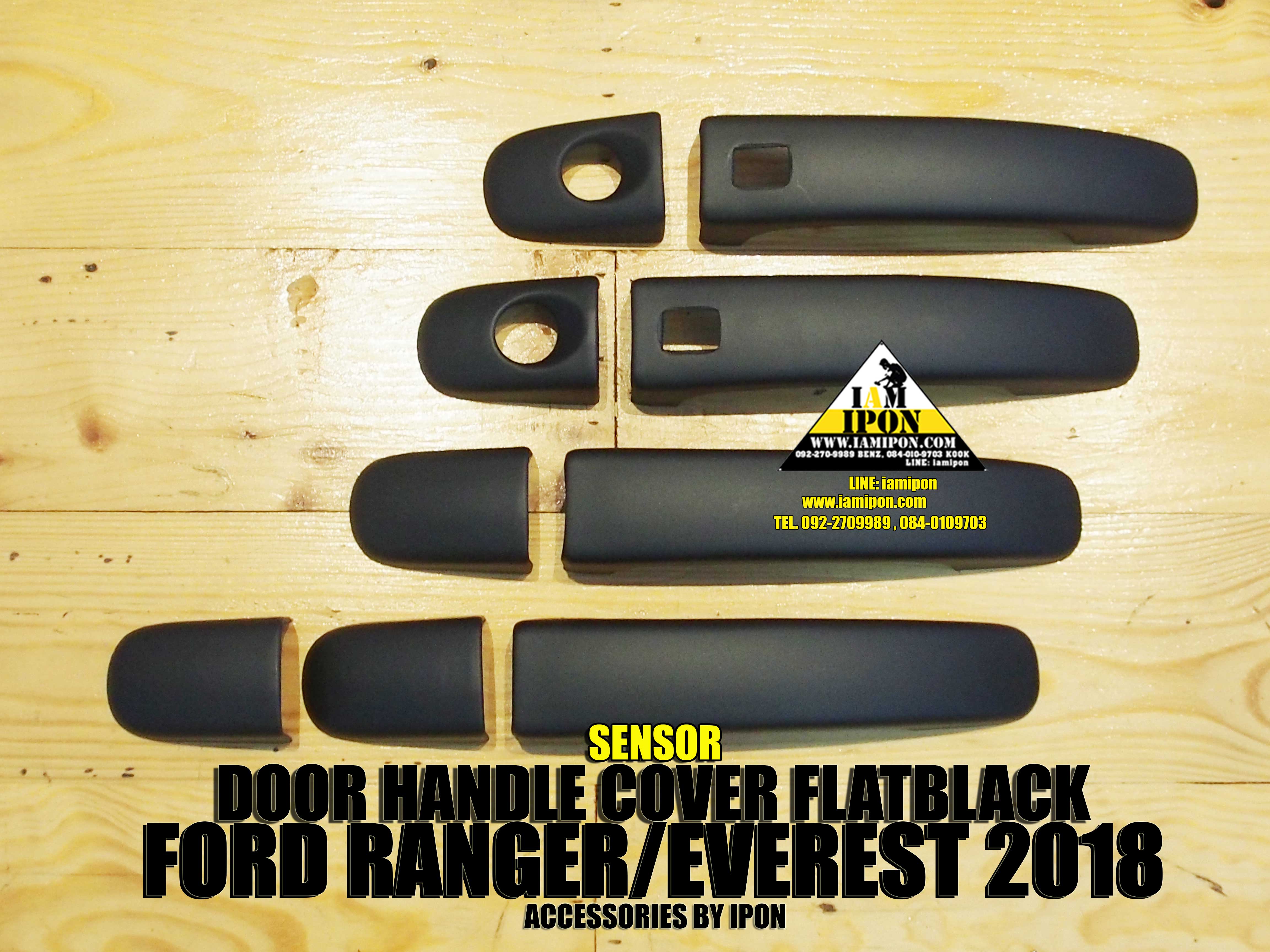 DOOR HANDLE FORD EVEREST FLATBLACK ครอบมือจับดำด้านฟอร์ดเอเวอร์เรสต์ 2018