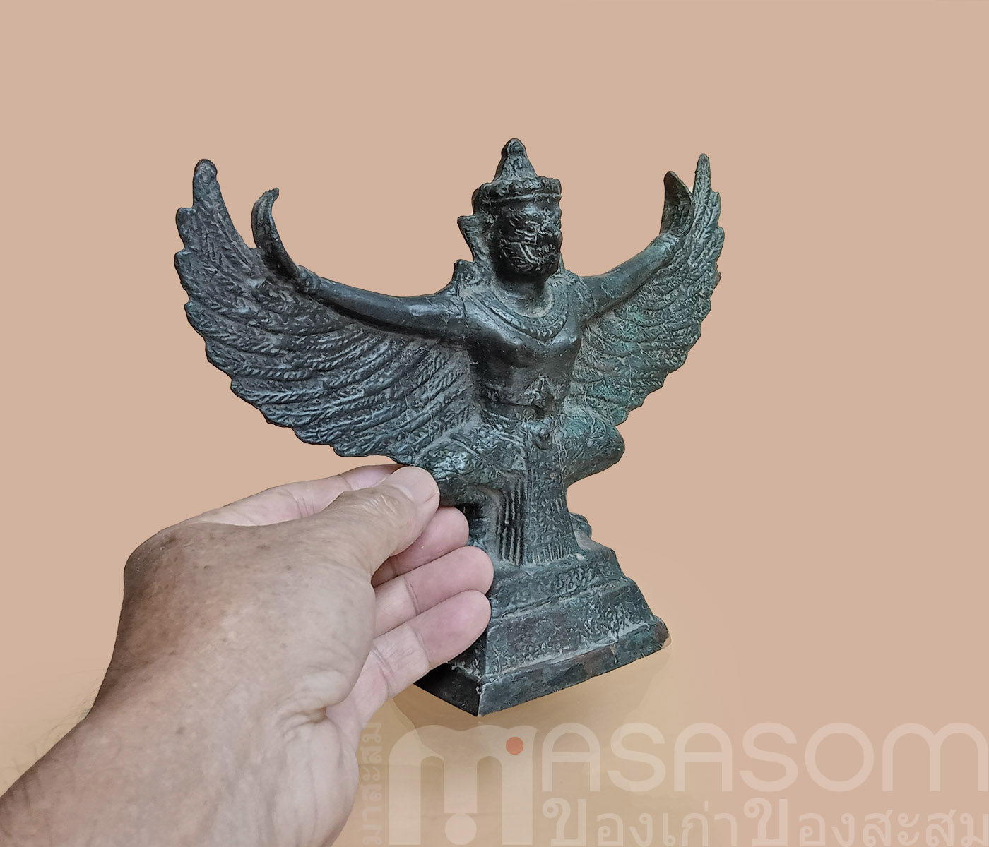 ครุฑทองเหลืองหน้าตัก3นิ้ว