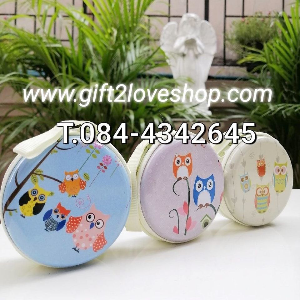 กระเป๋าเงินมาการองเหล็กกลม มีซิป