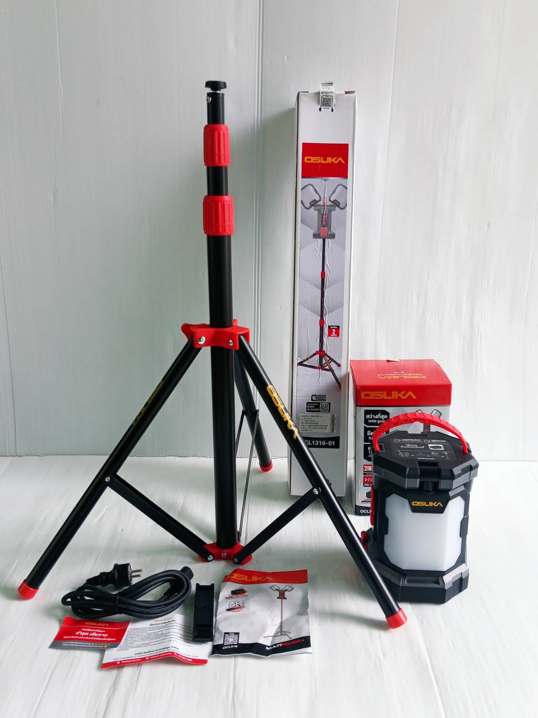 OSUKA ไฟส่องพื้นที่ 3 ขา LED 20V 2in1 OCL316-N (ตัวเปล่าพร้อมขาตั้ง)