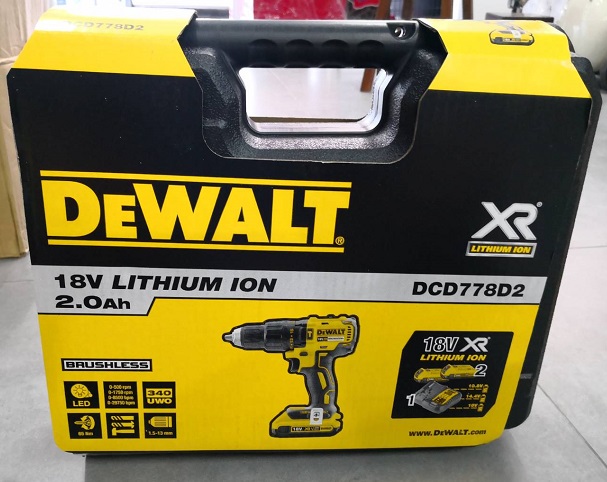 สว่านกระแทกไร้สาย18V DCD778D2 DEWALT