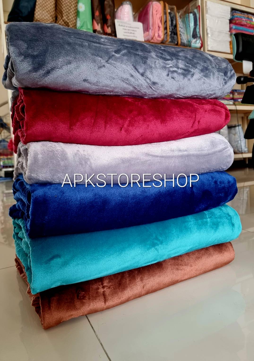 ขายส่ง ผ้าห่มนาโน แบบหนา #APK138-สีพื้นเรียบ กุ๊นขอบ ส่ง 138 บาท