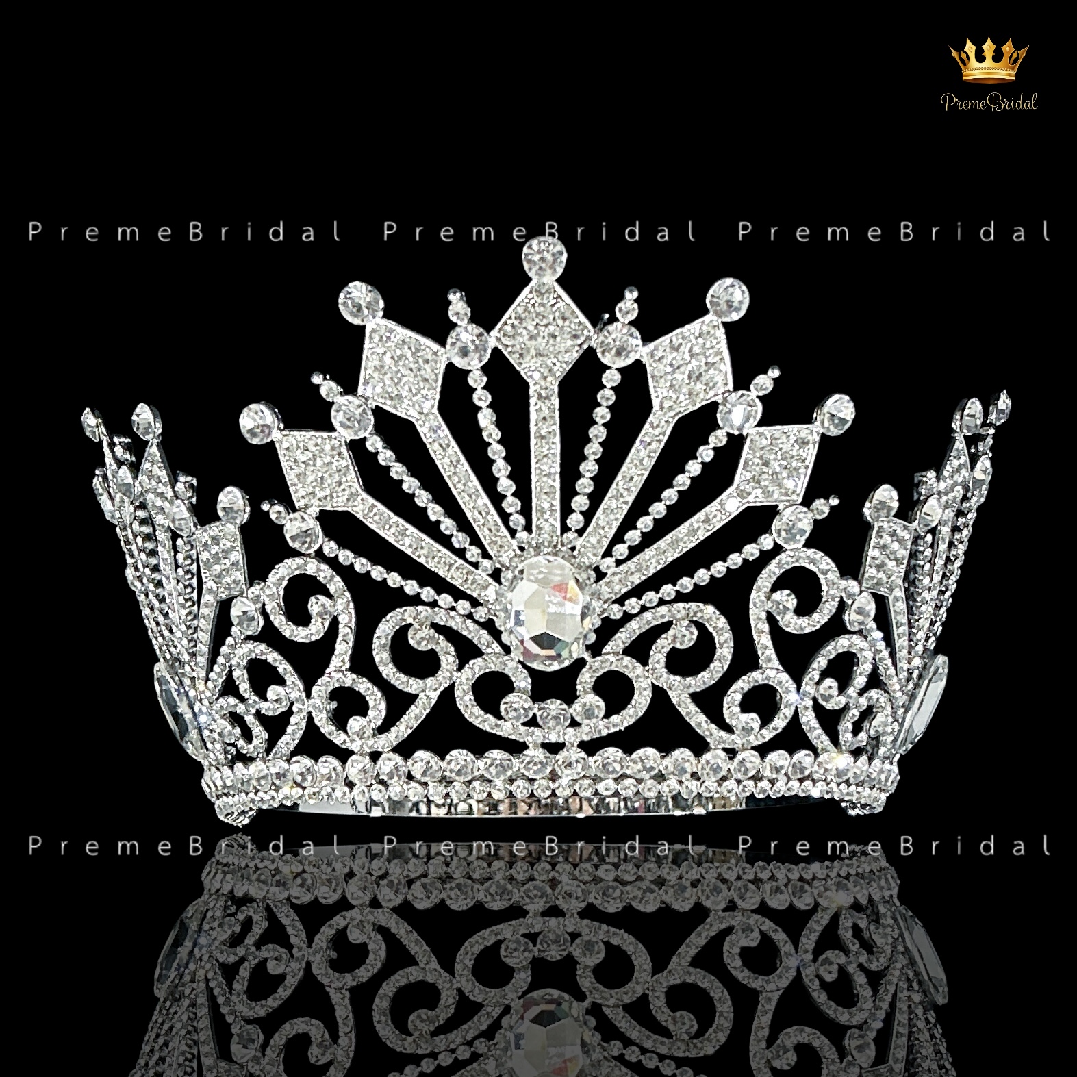 (พร้อมส่งจากไทย) มงกุฏ 139 ขนาดใหญ่ไซส์นางงาม งานสวย งานโลหะฐานกลมปรับขนาดได้ ส่งด่วน ส่งจาก จ.อุบลราชธานี