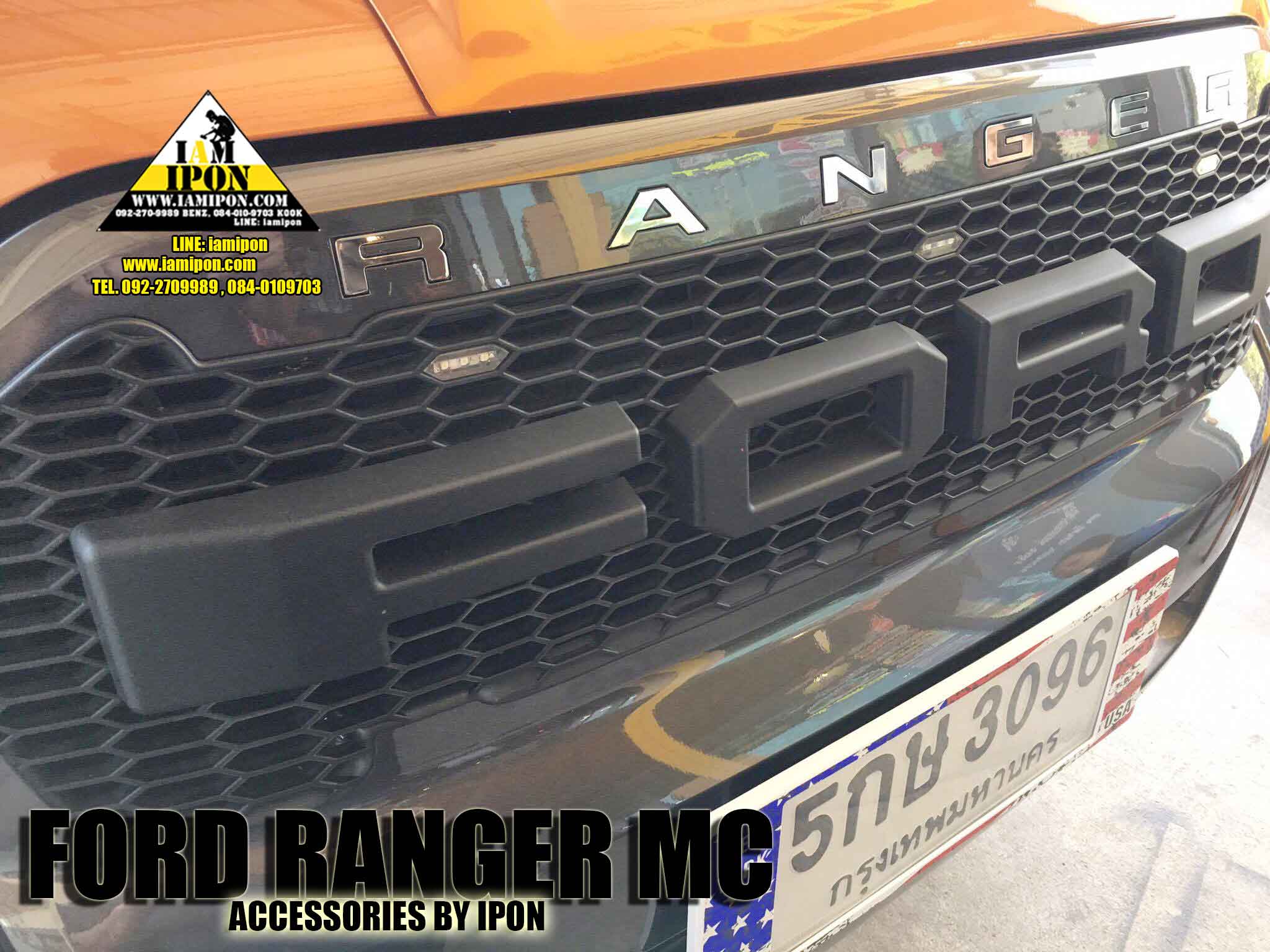 3D CHARACTER FRONT GRILL FORD RANGER MC STAINLESS ตัวหนังสือสเตนเลสติดกระจังหน้าฟอร์ดเรนเจอร์ MC