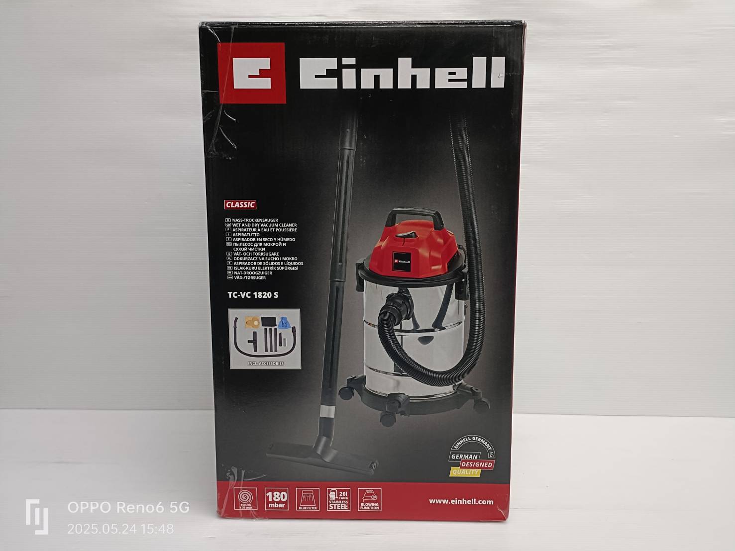 เครื่องดูดฝุ่นแห้งและเปียก20ลิตร TC-VC1820S Einhell