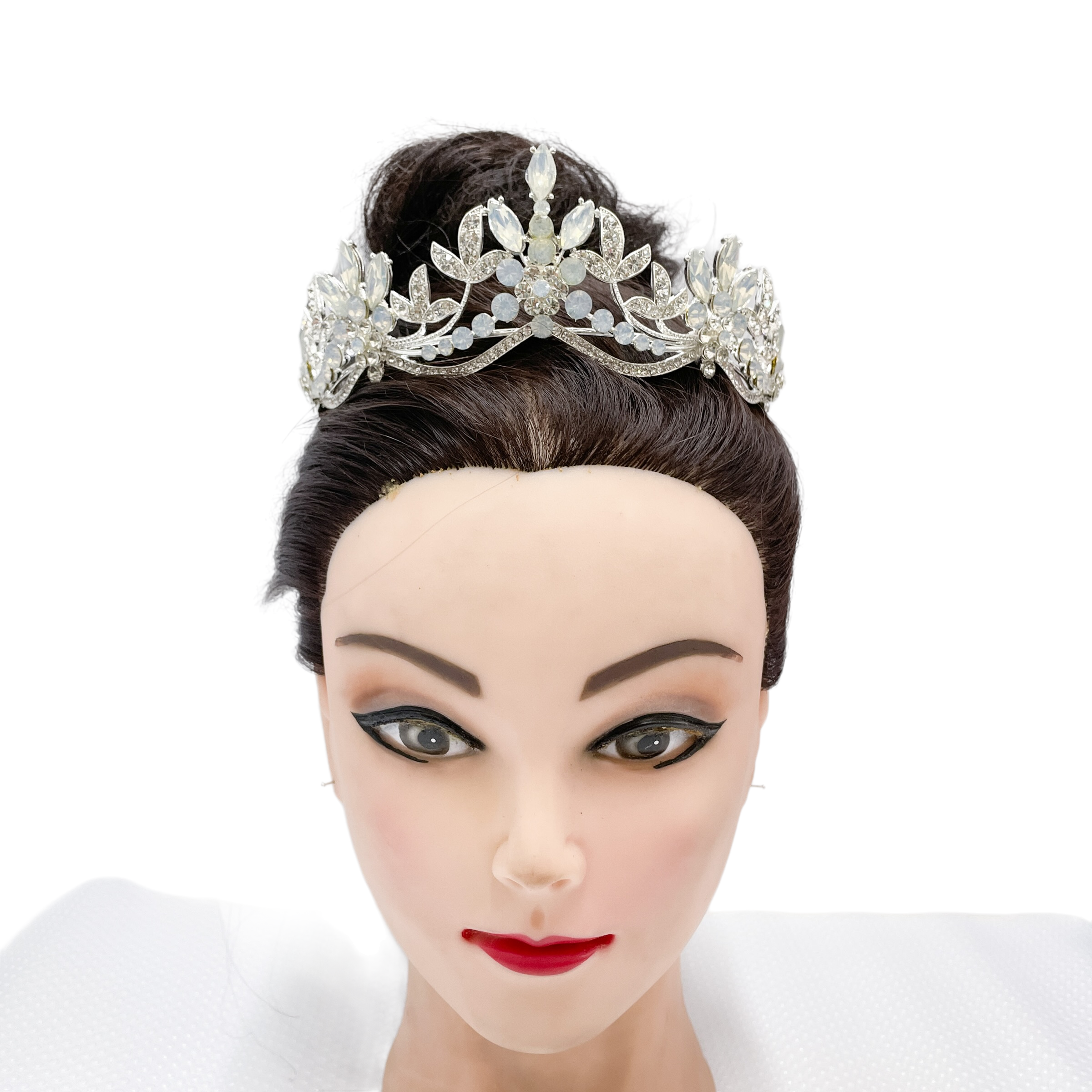 (พร้อมส่ง) เทียร่า 007 สีเงิน มงกุฎนางงาม มงกุฎเจ้าหญิง งานสวย ปราณีต QCเพชรทุกเม็ด สินค้าพร้อมส่งจากไทย