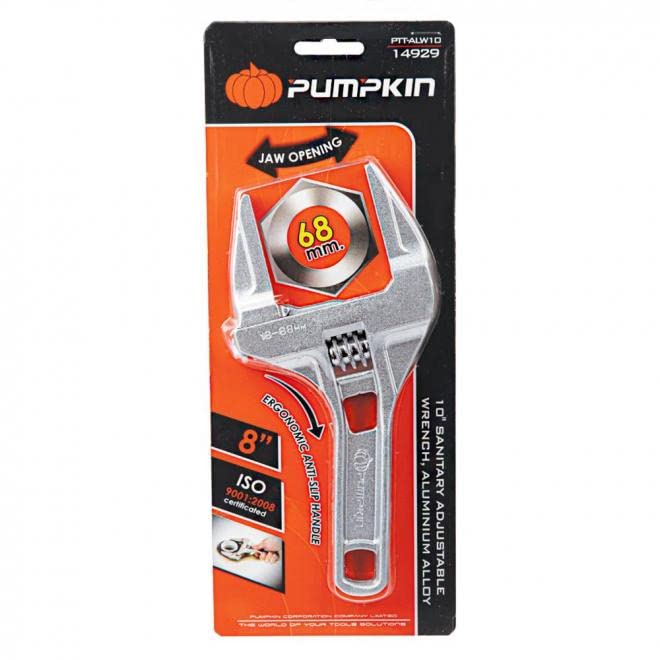 PUMPKIN กุญแจเลื่อนอลูมิเนียมปากกว้าง 8" PTT-ALW10 #14929