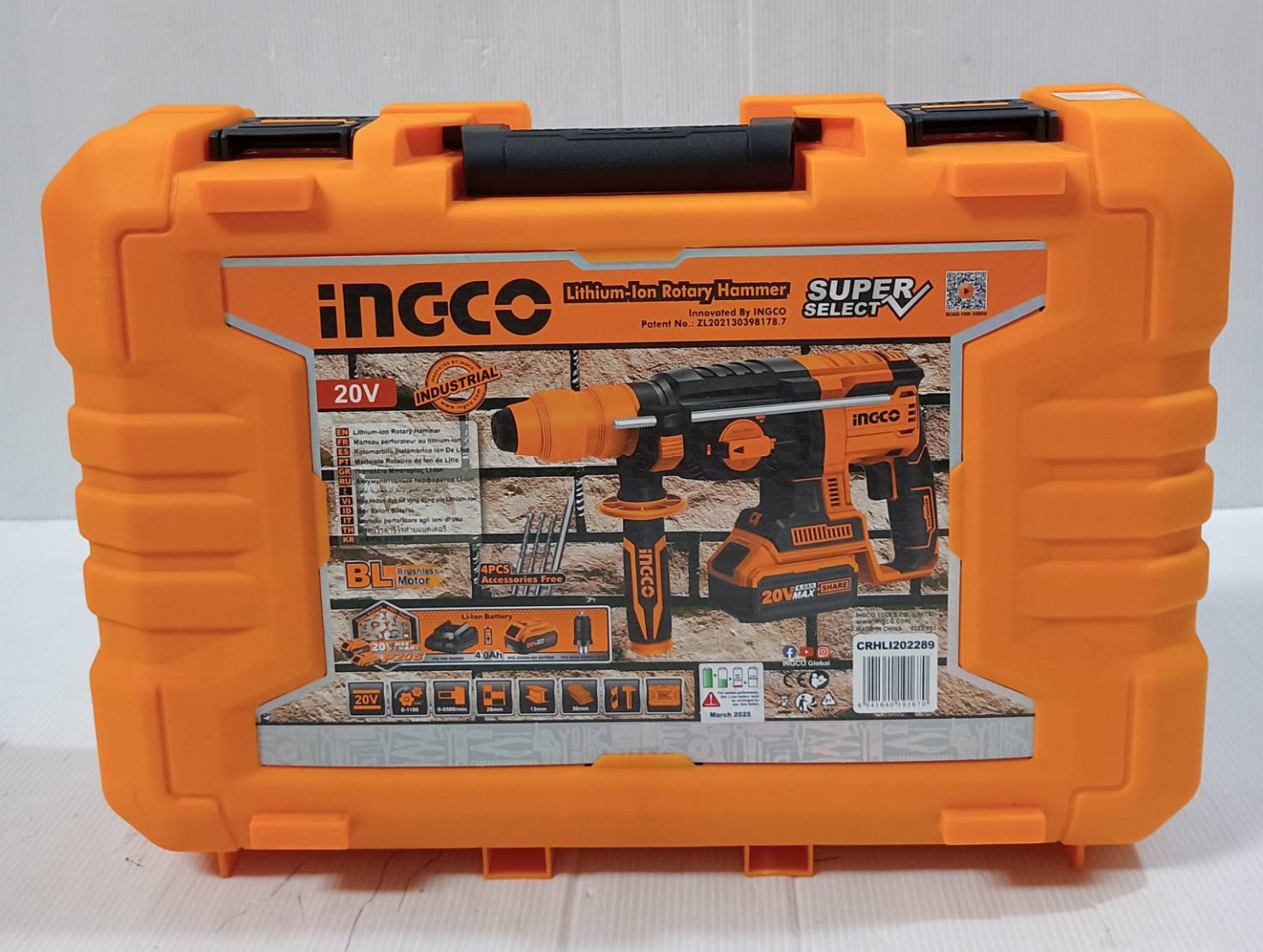 สว่านโรตารี่3ระบบ CRHLI202289 INGCO (ครบชุด ถอดหัวได้)