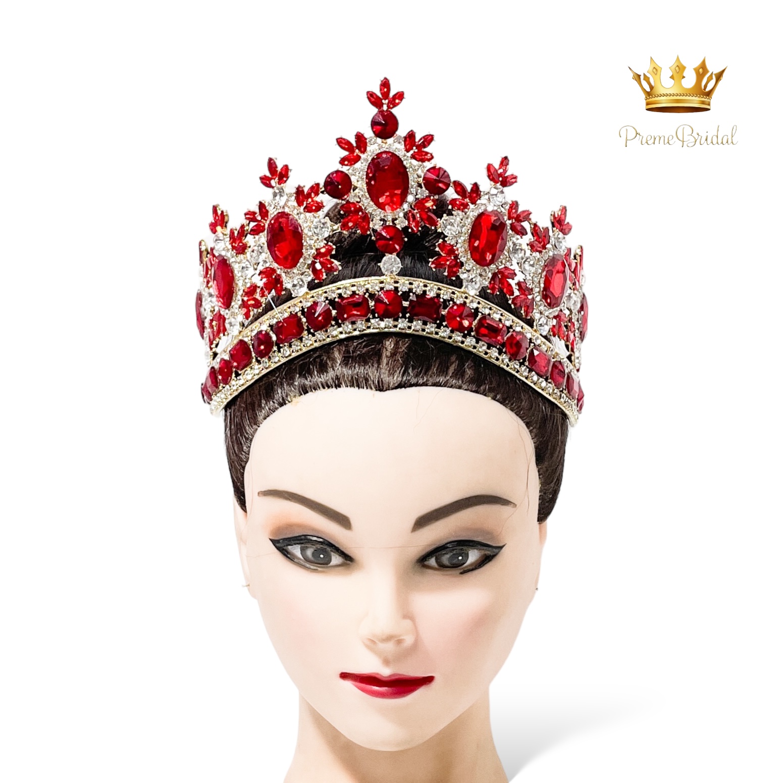 (พร้อมส่งจากไทย) มงกุฏ 100 สีแดง มงกุฎนางงาม มงกุฎเพชร มงกุฎประกวด สินค้าพร้อมส่ง ไม่ต้องรอนาน งานพรีเมี่ยม