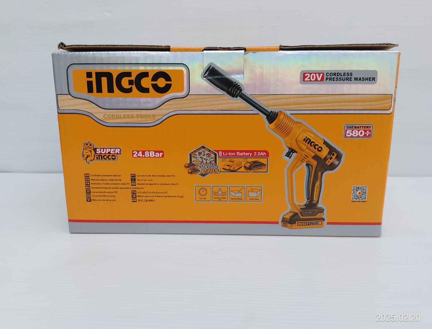 INGCO ปืนอัดฉีดแรงดันสูงไร้สาย 20V CPWLI20362