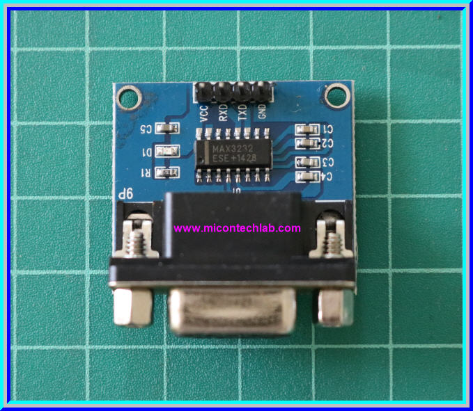 1x แผงวงจร MAX3232 แปลง TTL UART เป็น RS232/Serial หัว DB9 ตัวเมีย