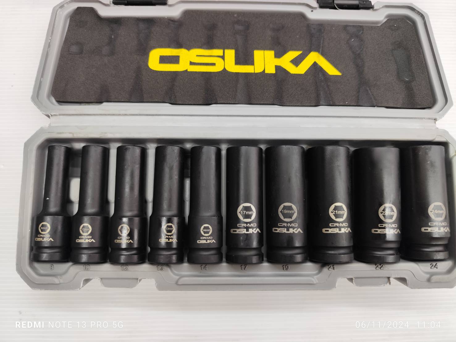 ชุดลูกบล็อกกระแทกยาว 1/2" 10ลูก/ชุด OSAF3211 OSUKA