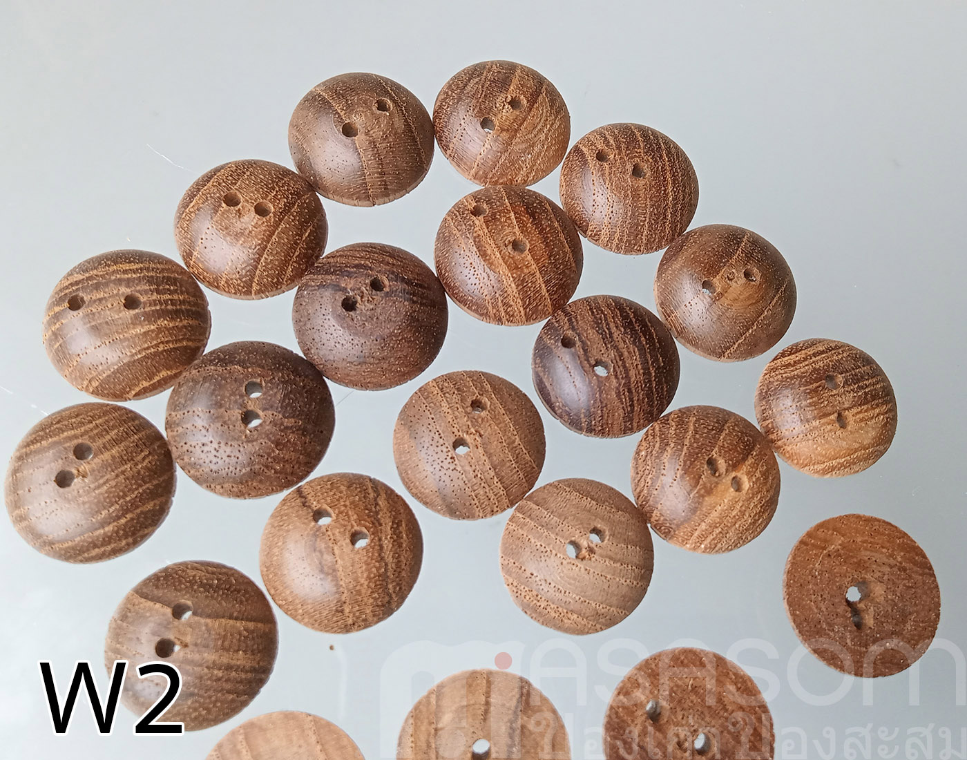 กระดุมไม้สัก