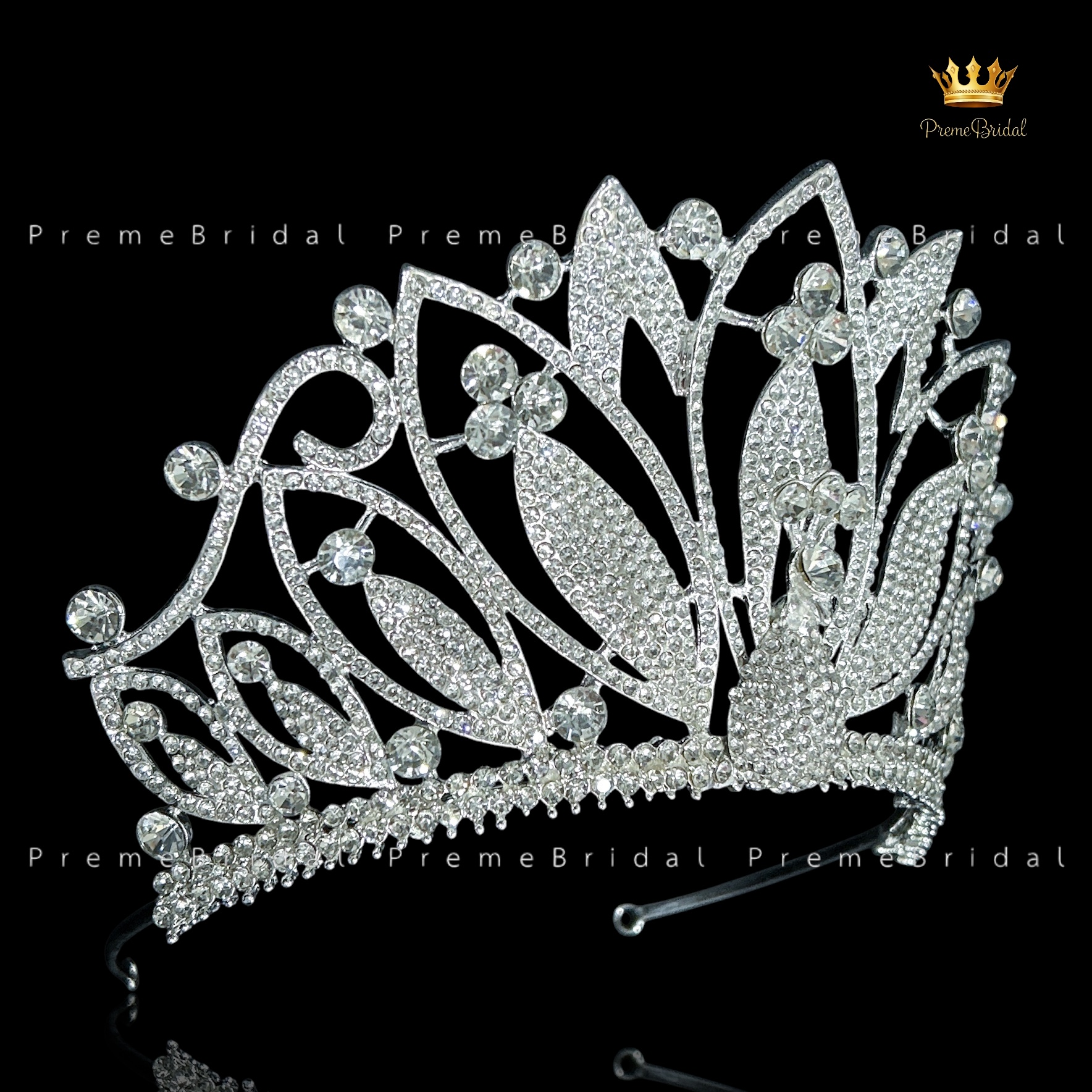 (พร้อมส่ง) เทียร่า 447 มงกุฎครึ่งหัว ไซส์นางงาม ขนาดใหญ่ สวย ปราณีต QCเพชรทุกเม็ด สินค้าพร้อมส่งจากไทย