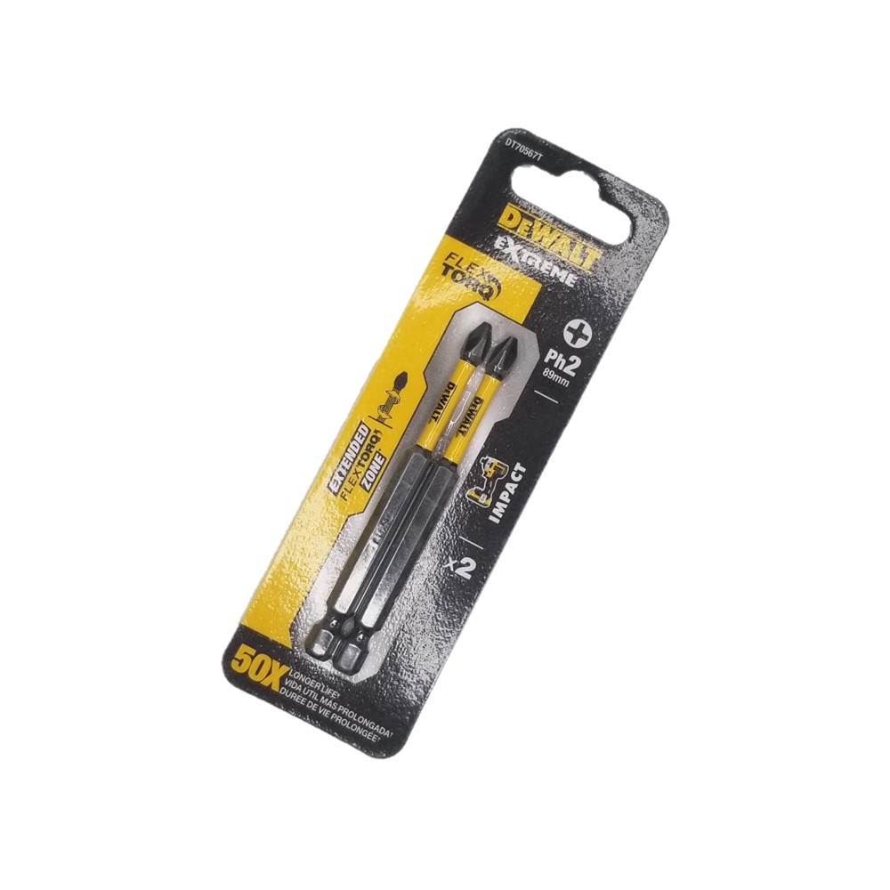 ชุดดอกไขควง2ชิ้น DT70567T PH2 89mm. DEWALT